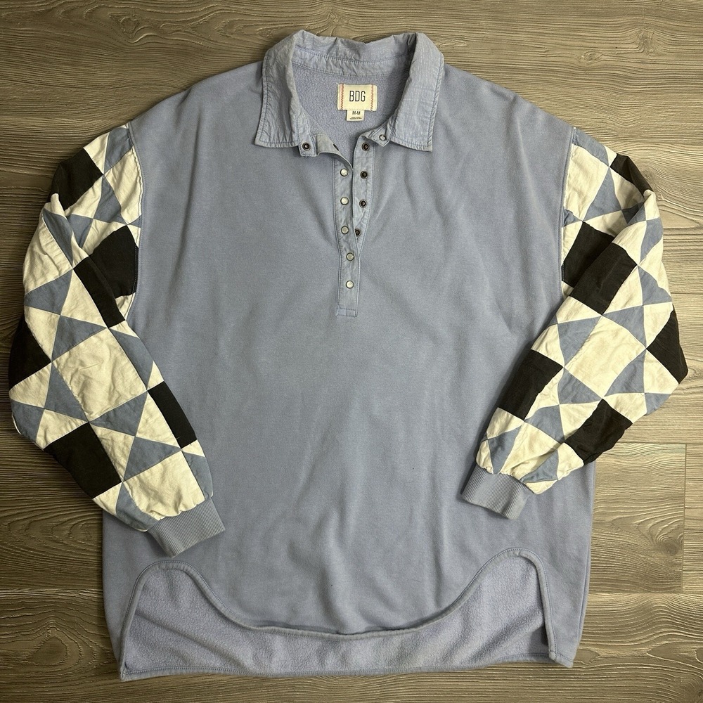 Urban Outfitters Periwinkle Sweatshirt With Patchwork Sleeves - SIZE M